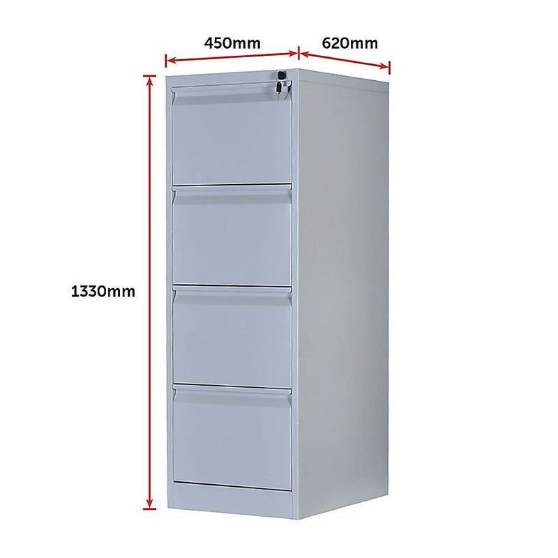 4-Drawer Shelf Office Gym Filing Storage Locker Cabinet Payday Deals