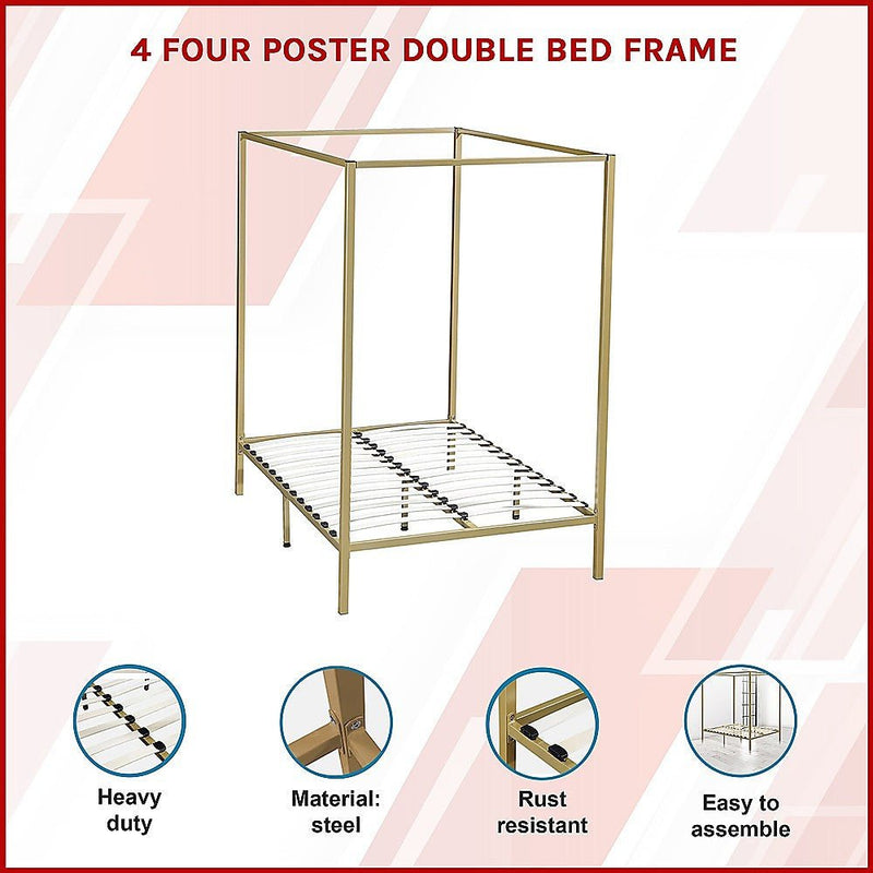 4 Four Poster Double Bed Frame Payday Deals