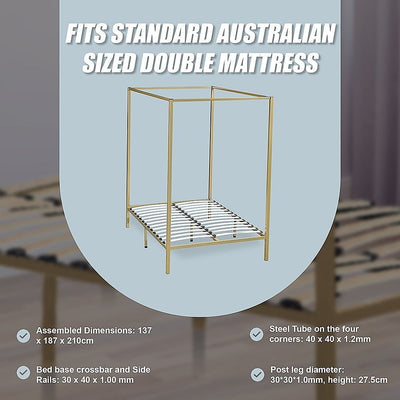 4 Four Poster Double Bed Frame Payday Deals