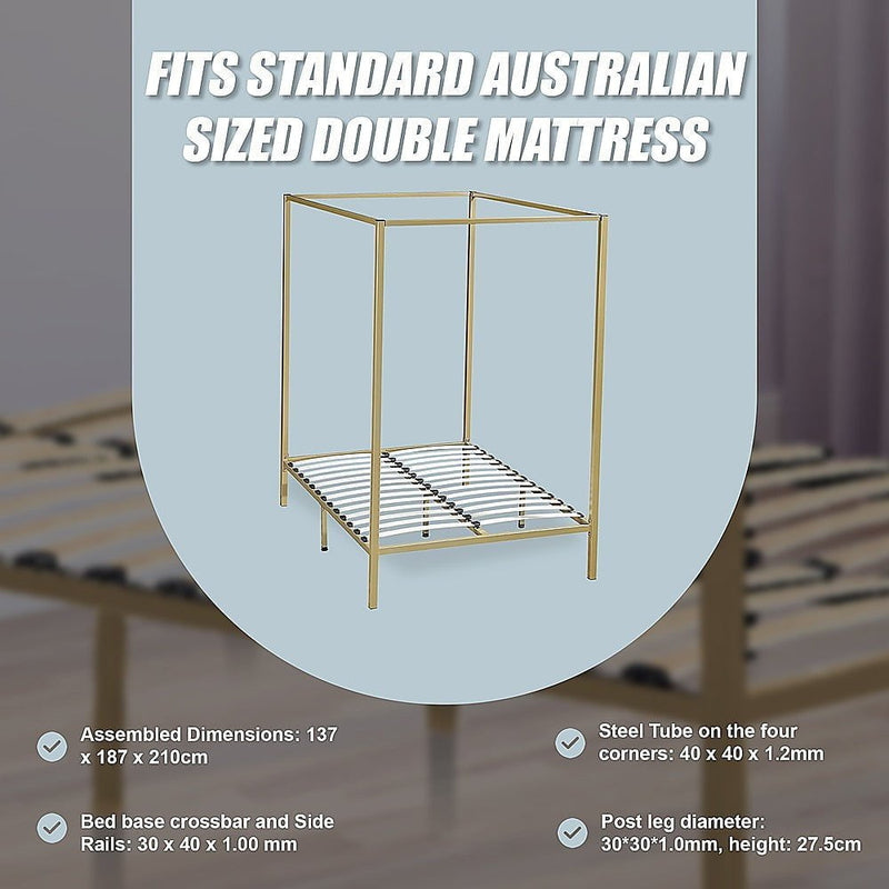 4 Four Poster Double Bed Frame Payday Deals