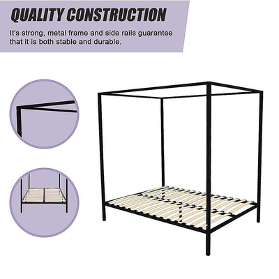 4 Four Poster Queen Bed Frame Payday Deals