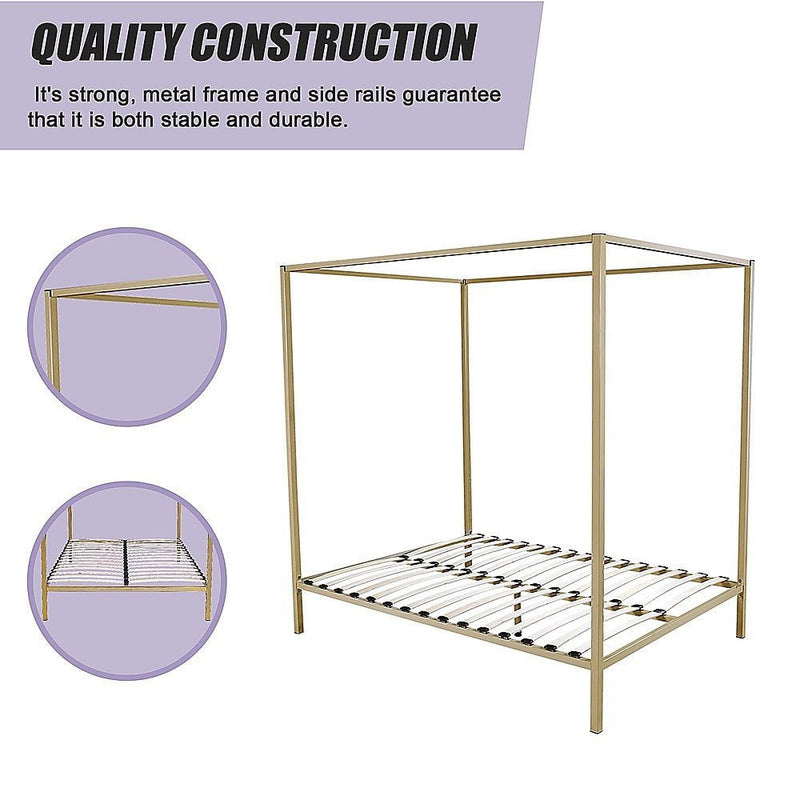 4 Four Poster Queen Bed Frame Payday Deals