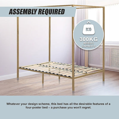 4 Four Poster Queen Bed Frame Payday Deals