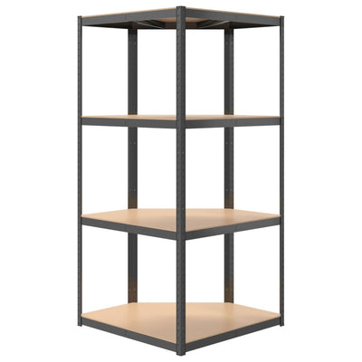 4-Layer Corner Shelf Anthracite Steel and Engineered Wood Payday Deals