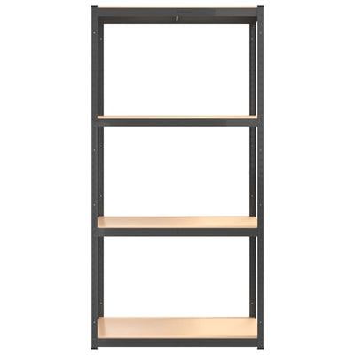4-Layer Shelves 3 pcs Anthracite Steel&Engineered Wood Payday Deals