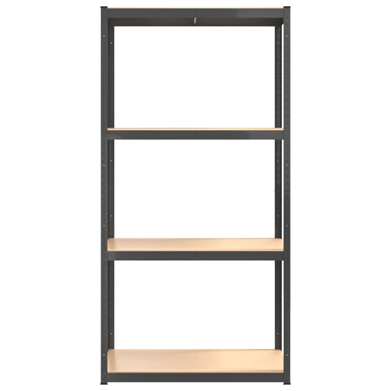 4-Layer Shelves 3 pcs Anthracite Steel&Engineered Wood Payday Deals
