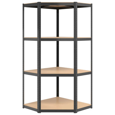 4-Layer Shelves 3 pcs Anthracite Steel&Engineered Wood Payday Deals