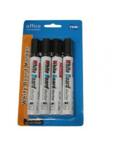 4 Pack White Board Marker Pens - Black Payday Deals