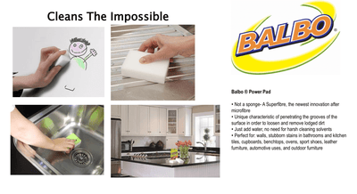 4 Packs of 2 BALBO Power Pad Cleaning Pad Eraser Magic Cleaning Tool Sponge Payday Deals