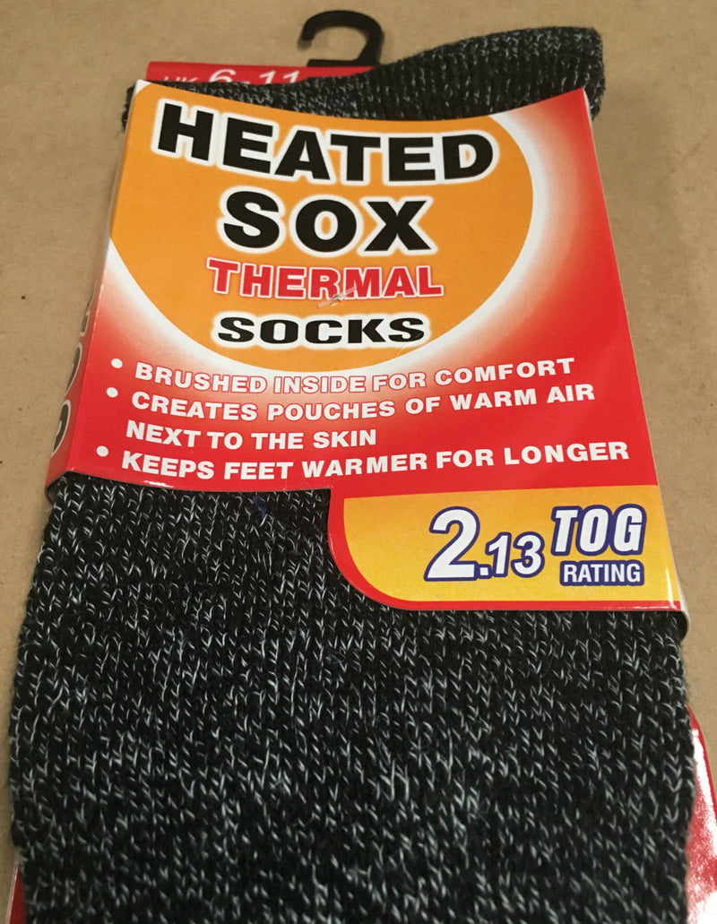 4 Pairs Mens THERMAL HEATED SOCKS Warm Winter Comfort Mens Work Sox Ski BULK Payday Deals