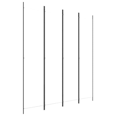 4-Panel Room Divider White 200x220 cm Fabric Payday Deals