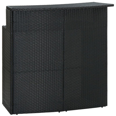 4 Piece Garden Bar Set with Cushions Black Payday Deals