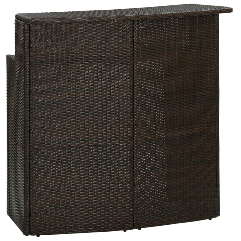 4 Piece Garden Bar Set with Cushions Brown Payday Deals