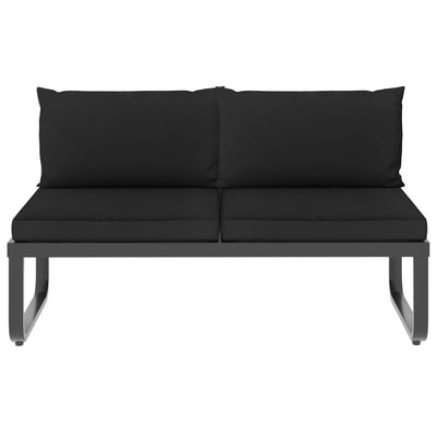 4 Piece Garden Corner Sofa Set with Cushions Aluminium and WPC Payday Deals