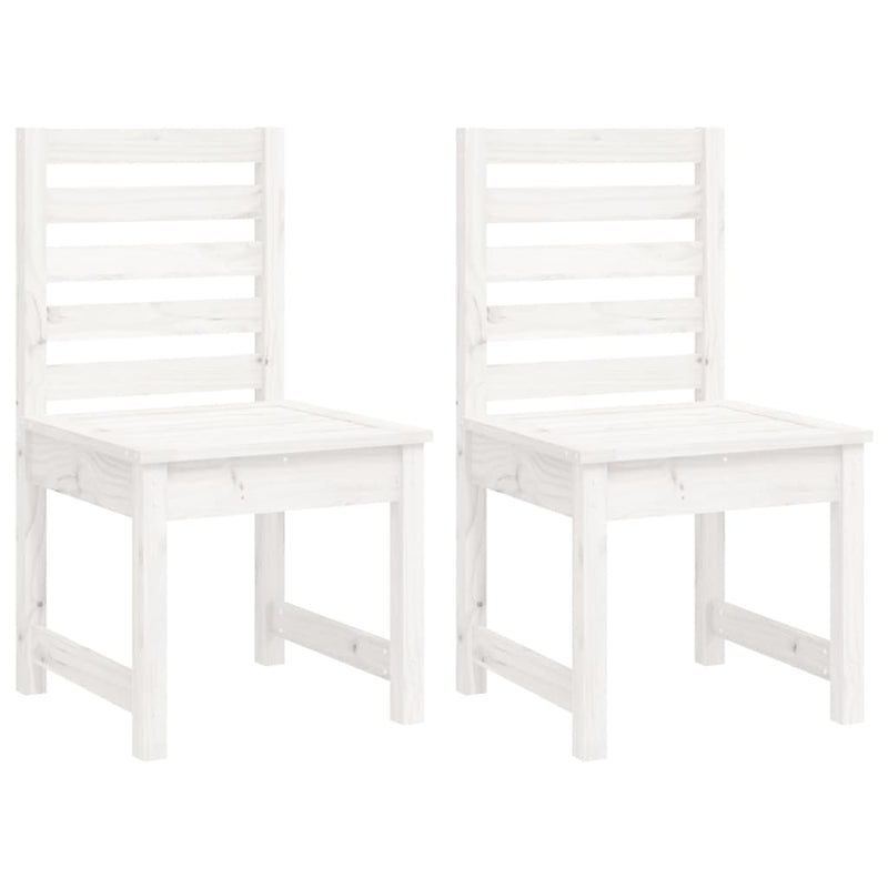 4 Piece Garden Dining Set White Solid Wood Pine Payday Deals