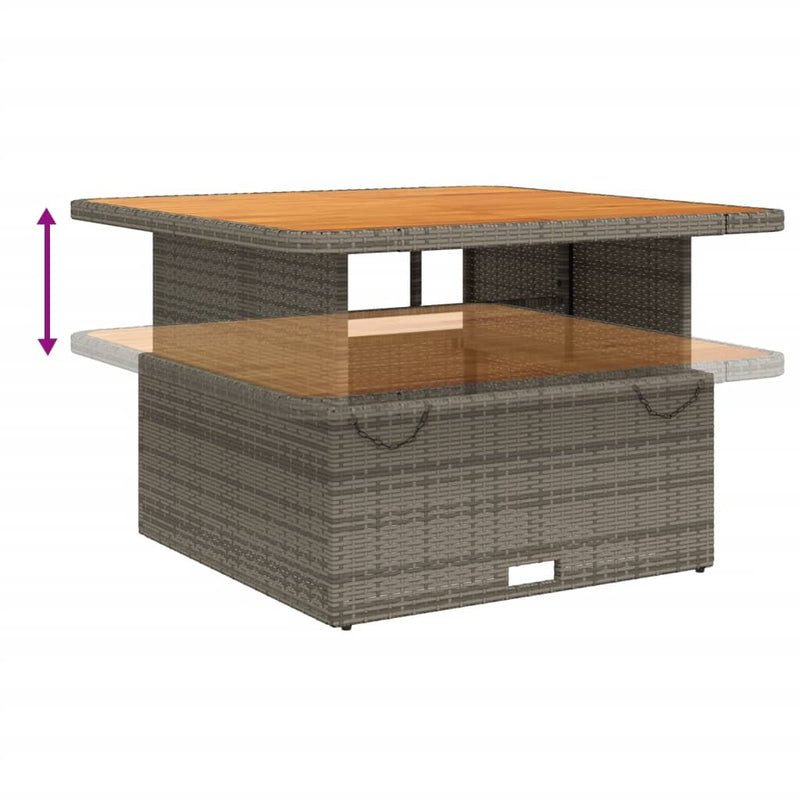 4 Piece Garden Dining Set with Cushions Grey Poly Rattan Payday Deals