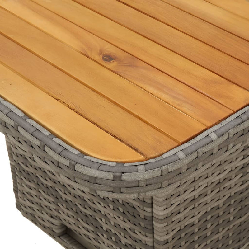 4 Piece Garden Dining Set with Cushions Grey Poly Rattan Payday Deals