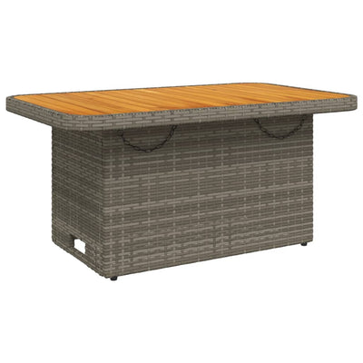 4 Piece Garden Dining Set with Cushions Grey Poly Rattan Payday Deals
