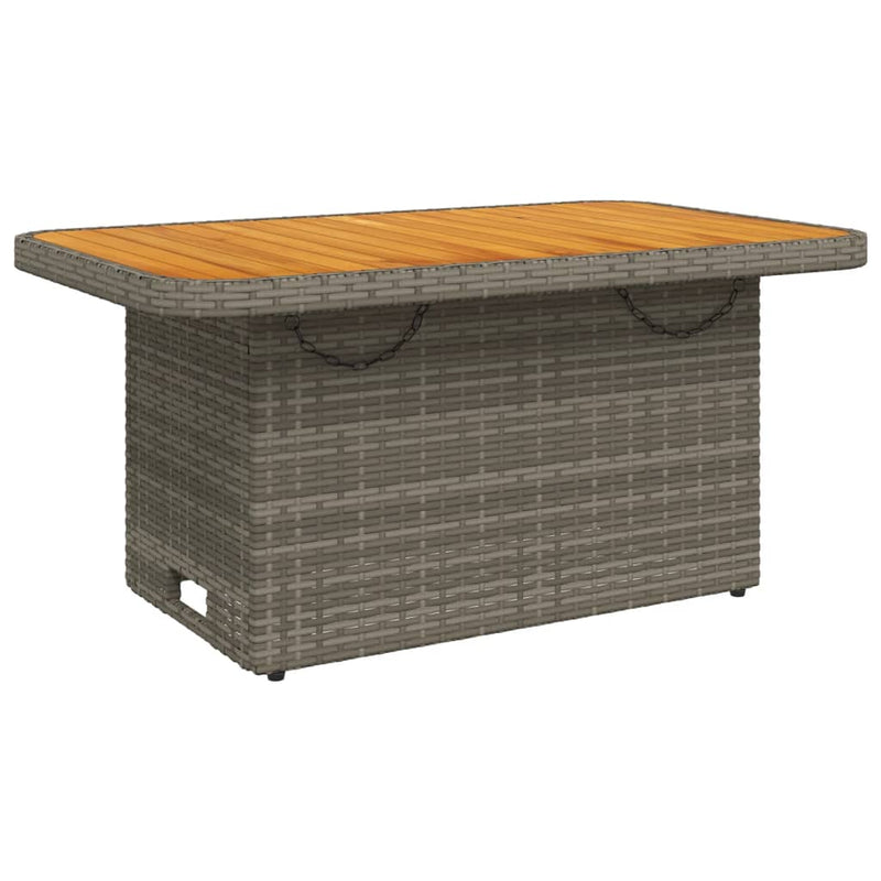 4 Piece Garden Dining Set with Cushions Grey Poly Rattan Payday Deals