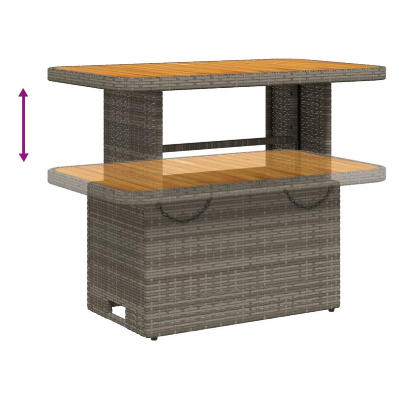 4 Piece Garden Dining Set with Cushions Grey Poly Rattan Payday Deals