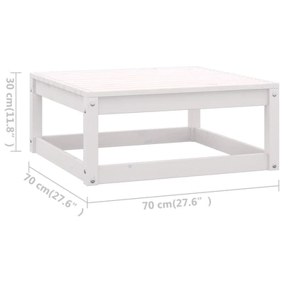 4 Piece Garden Lounge Set White Solid Pinewood Payday Deals