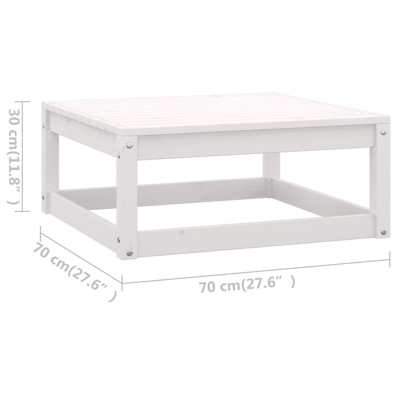 4 Piece Garden Lounge Set White Solid Pinewood Payday Deals