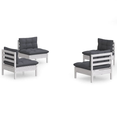4 Piece Garden Lounge Set with Anthracite Cushions Pinewood Payday Deals