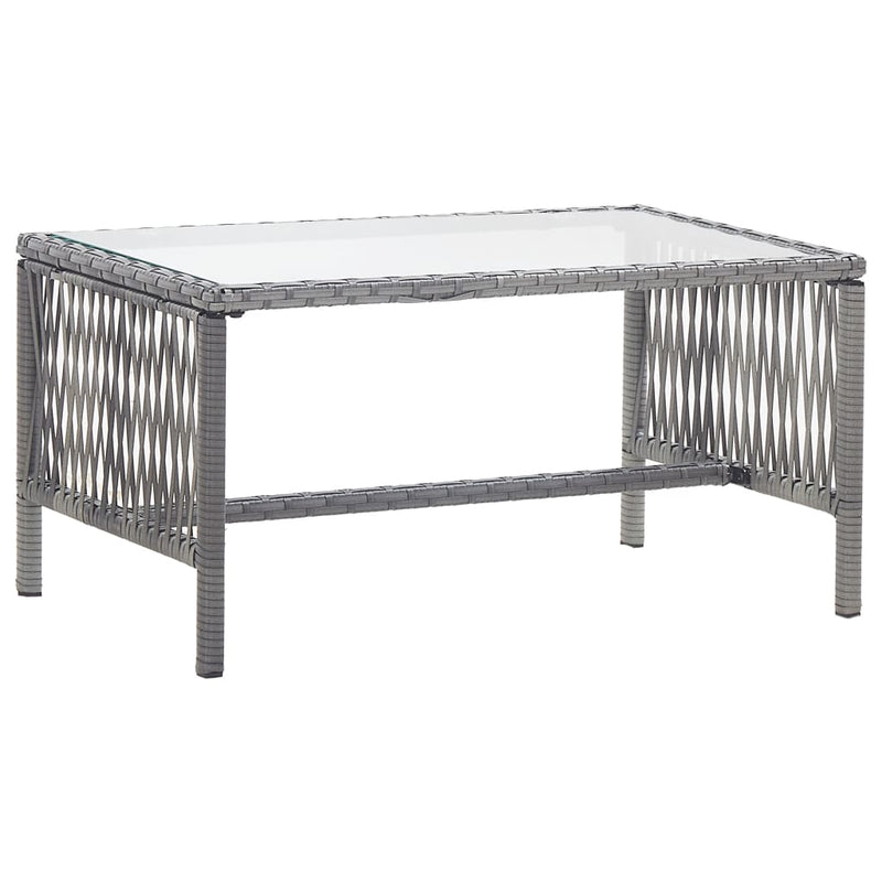 4 Piece Garden Lounge Set with Cushion Poly Rattan Anthracite Payday Deals