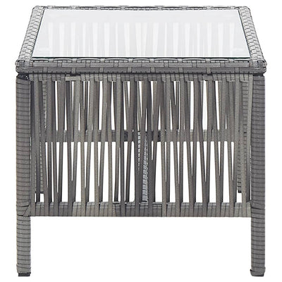 4 Piece Garden Lounge Set with Cushion Poly Rattan Anthracite Payday Deals