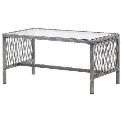 4 Piece Garden Lounge Set with Cushion Poly Rattan Anthracite Payday Deals