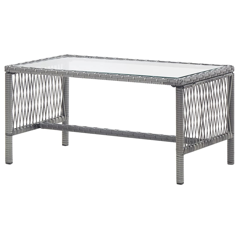 4 Piece Garden Lounge Set with Cushion Poly Rattan Anthracite Payday Deals