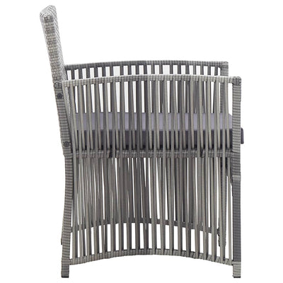 4 Piece Garden Lounge Set with Cushion Poly Rattan Anthracite Payday Deals