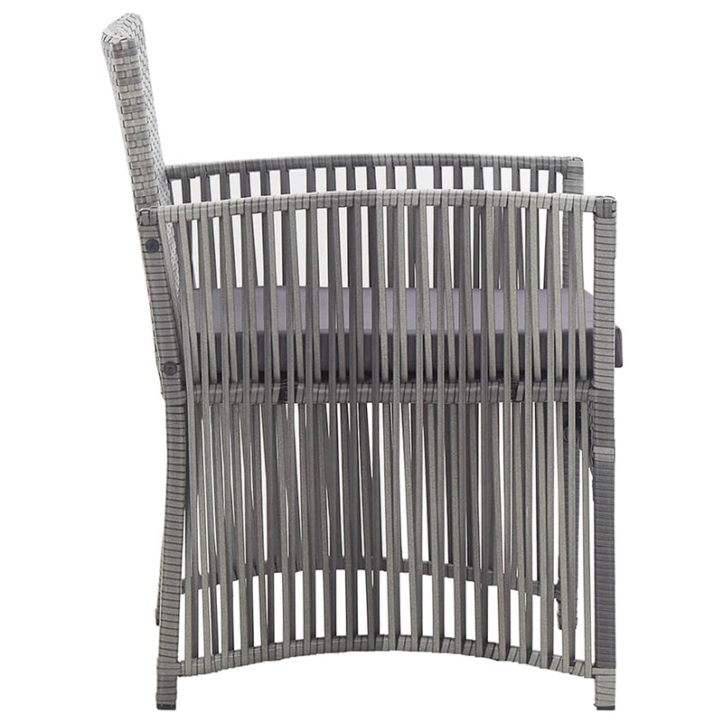 4 Piece Garden Lounge Set with Cushion Poly Rattan Anthracite Payday Deals