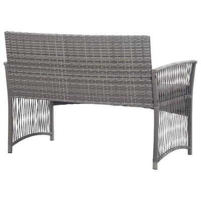 4 Piece Garden Lounge Set with Cushion Poly Rattan Anthracite Payday Deals