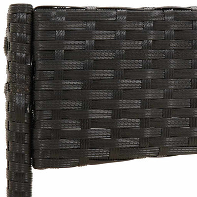 4 Piece Garden Lounge Set with Cushions Black Poly Rattan Payday Deals