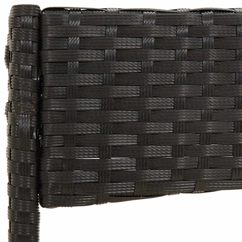 4 Piece Garden Lounge Set with Cushions Black Poly Rattan Payday Deals