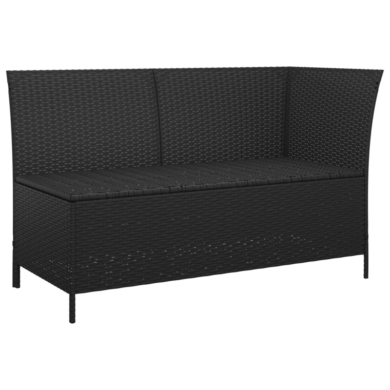 4 Piece Garden Lounge Set with Cushions Black Poly Rattan Payday Deals