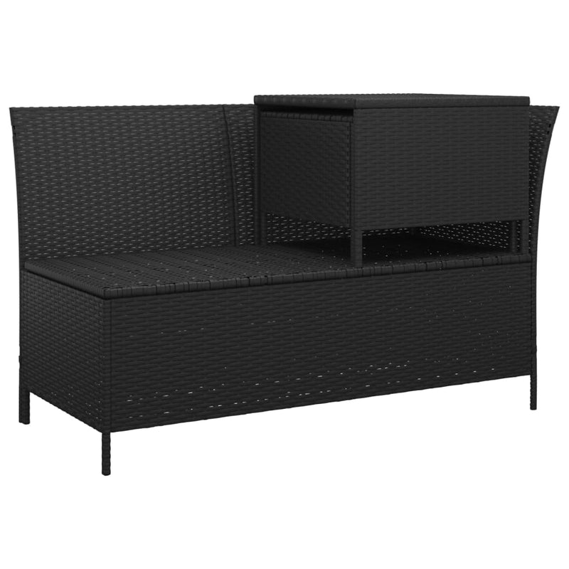 4 Piece Garden Lounge Set with Cushions Black Poly Rattan Payday Deals