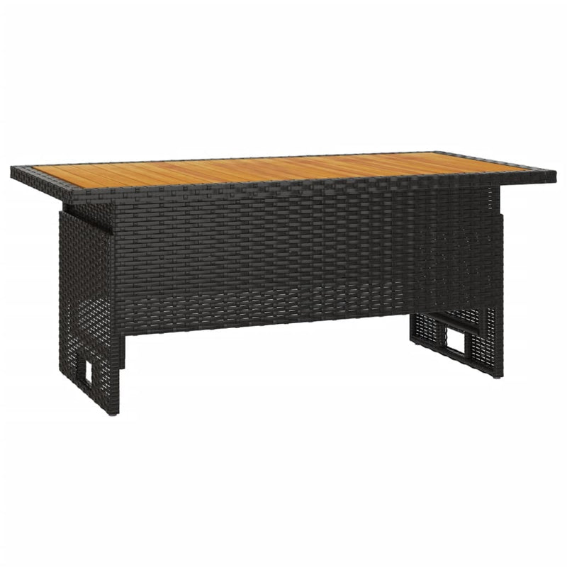 4 Piece Garden Lounge Set with Cushions Black Poly Rattan Payday Deals