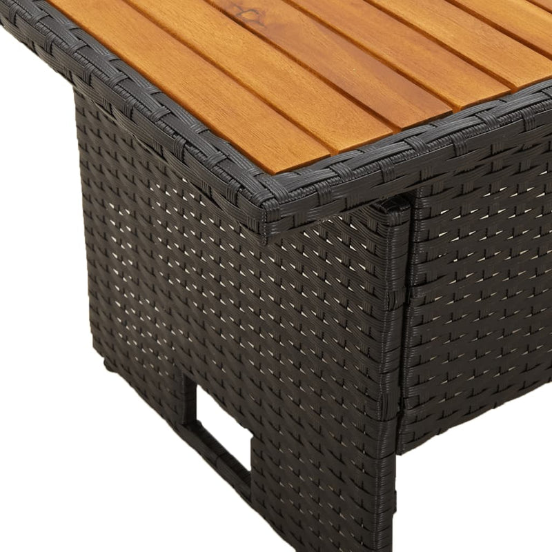 4 Piece Garden Lounge Set with Cushions Black Poly Rattan Payday Deals