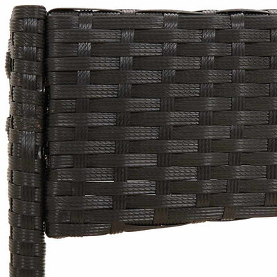 4 Piece Garden Lounge Set with Cushions Black Poly Rattan Payday Deals