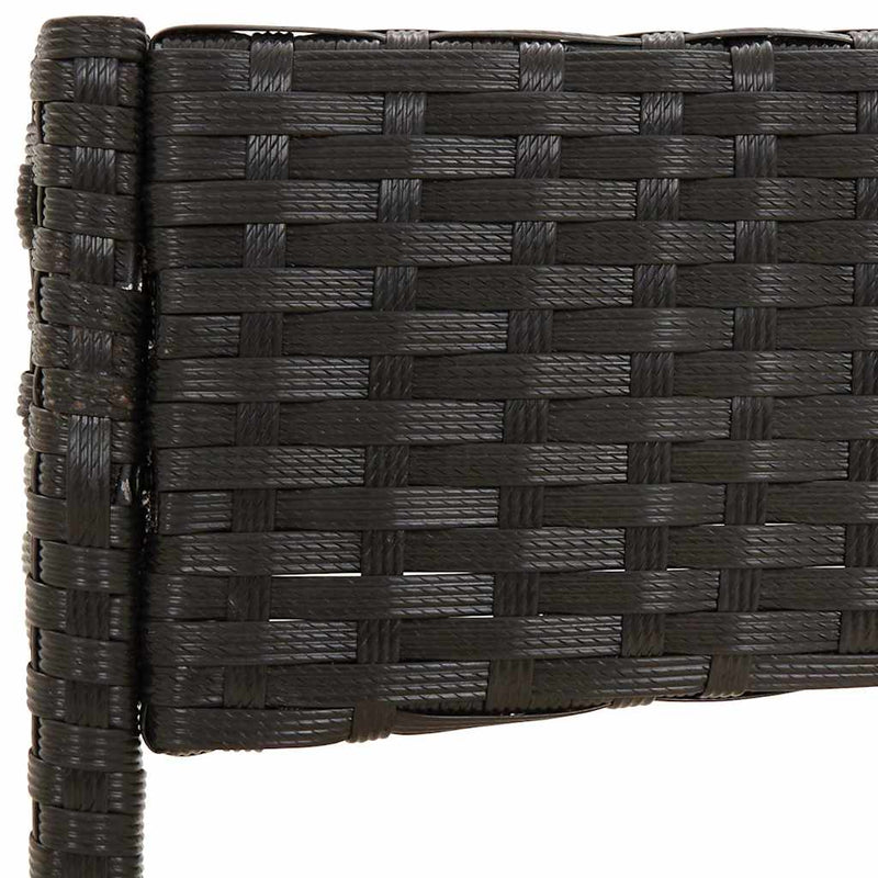 4 Piece Garden Lounge Set with Cushions Black Poly Rattan Payday Deals