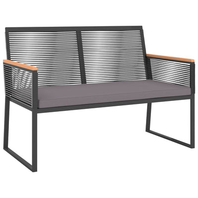 4 Piece Garden Lounge Set with Cushions Black Steel Payday Deals