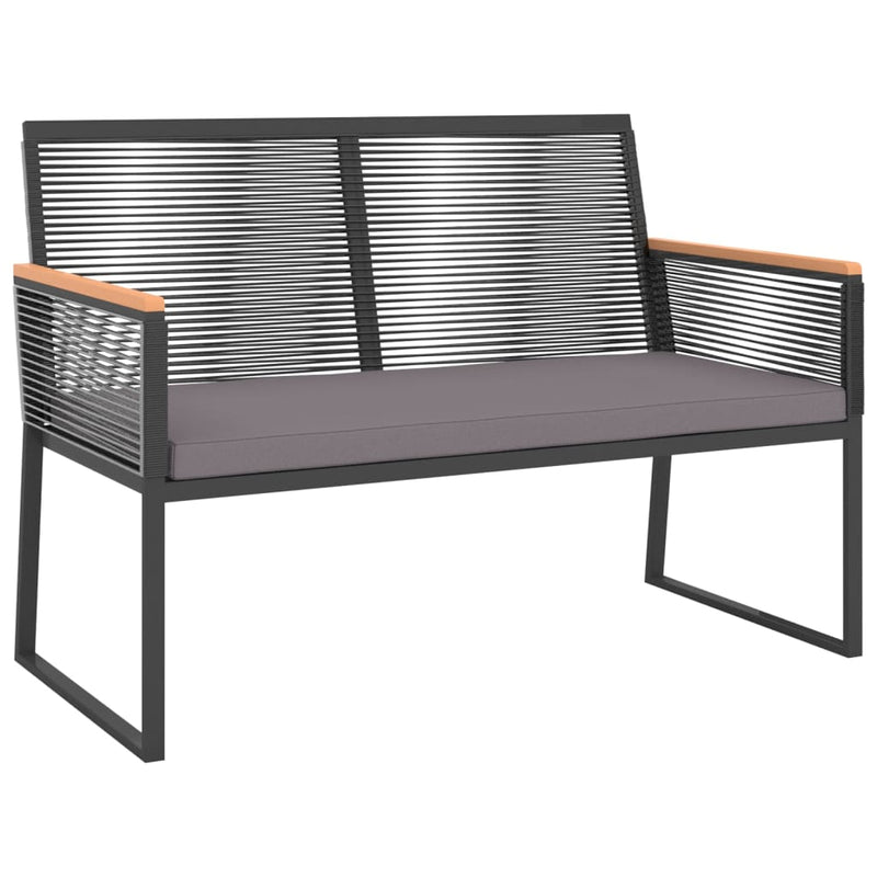 4 Piece Garden Lounge Set with Cushions Black Steel Payday Deals