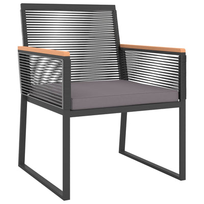 4 Piece Garden Lounge Set with Cushions Black Steel Payday Deals