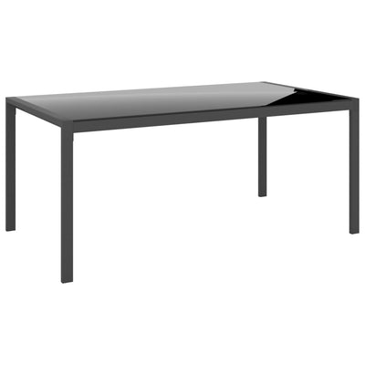 4 Piece Garden Lounge Set with Cushions Black Steel Payday Deals