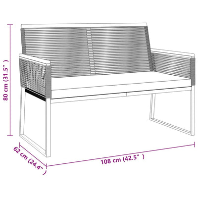 4 Piece Garden Lounge Set with Cushions Black Steel Payday Deals