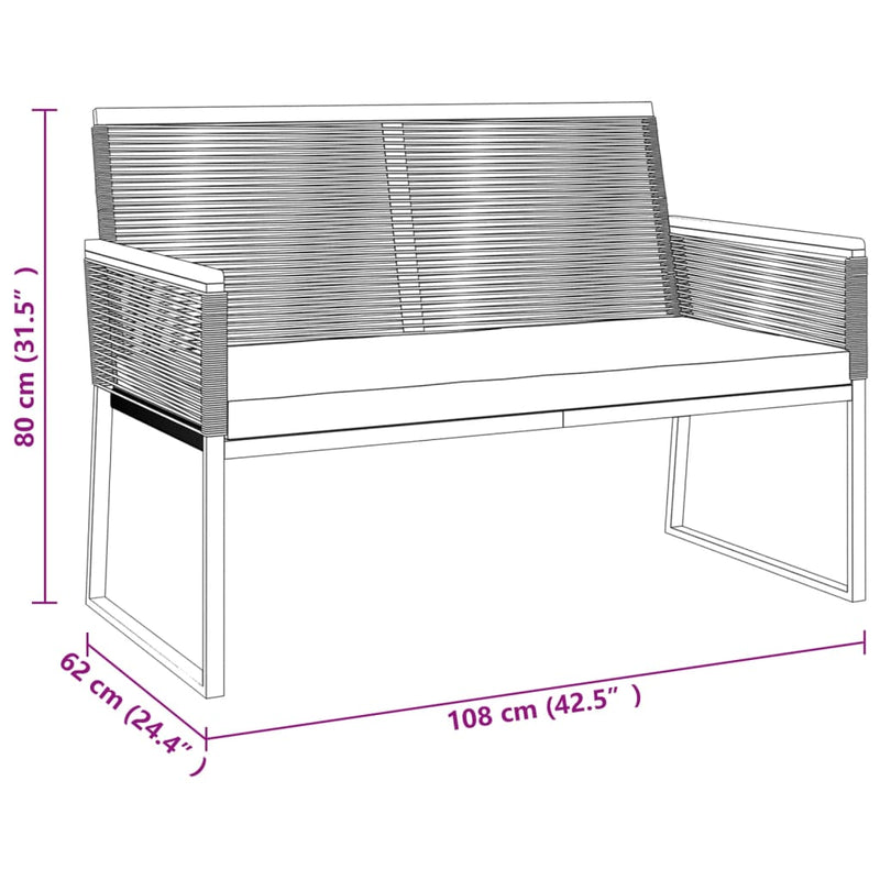 4 Piece Garden Lounge Set with Cushions Black Steel Payday Deals