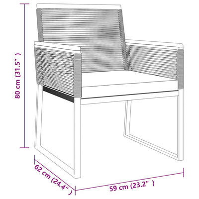 4 Piece Garden Lounge Set with Cushions Black Steel Payday Deals