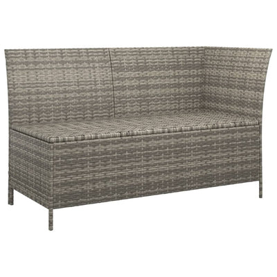 4 Piece Garden Lounge Set with Cushions Grey Poly Rattan Payday Deals
